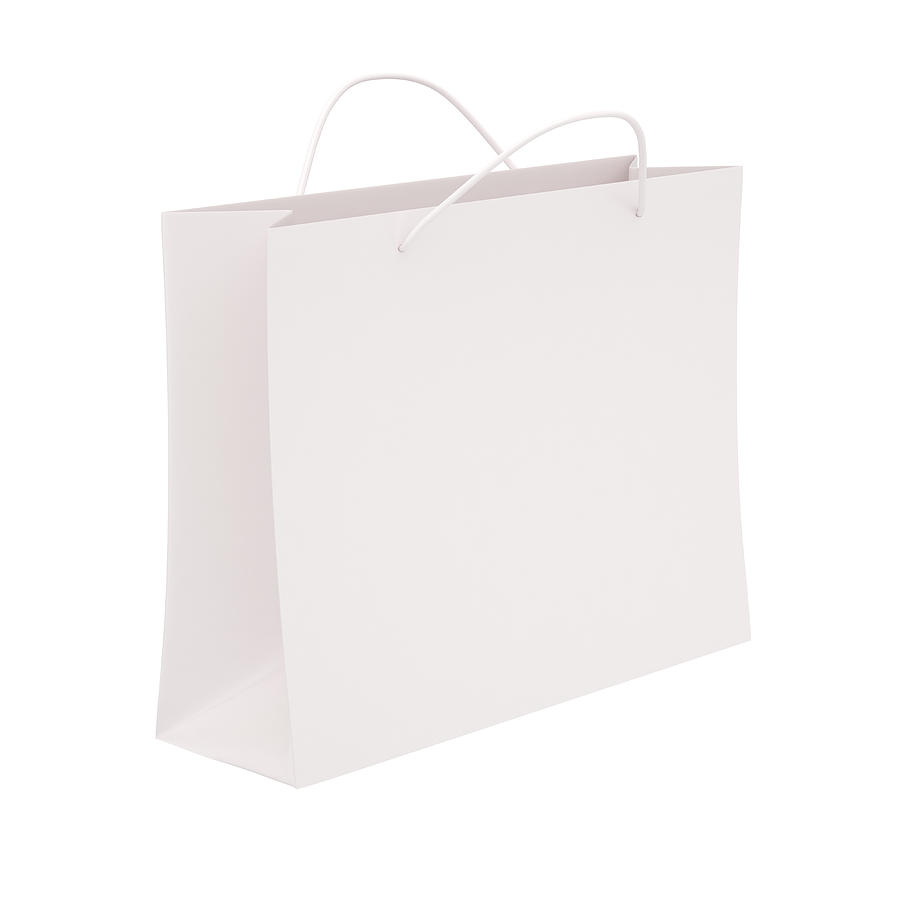 Shopping bag with clipping path Photograph by Onurdongel