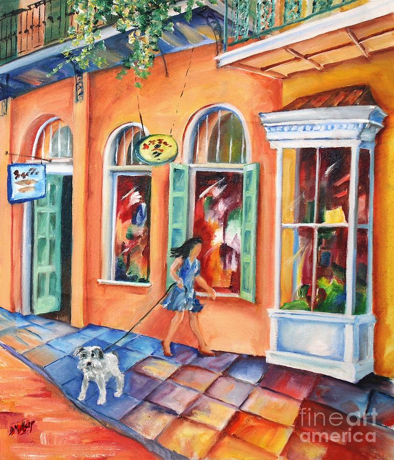 Shopping on Royal Street Painting by Diane Millsap