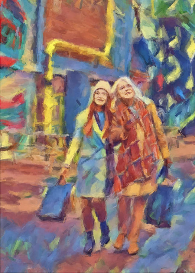 Shopping with Mom Painting by Gary Arnold