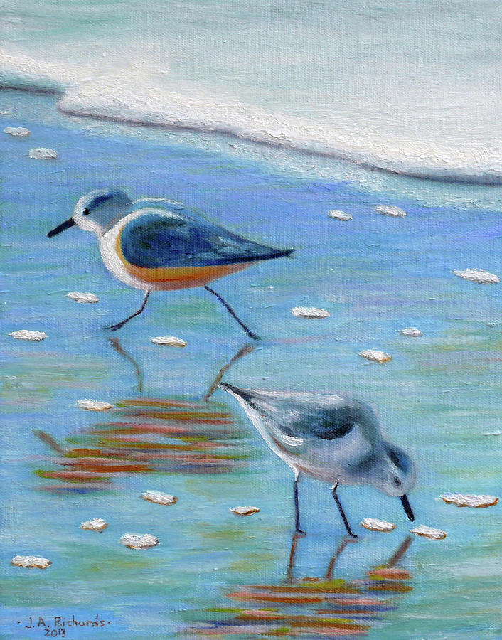 Bird Painting - Shore birds by Jennifer Richards