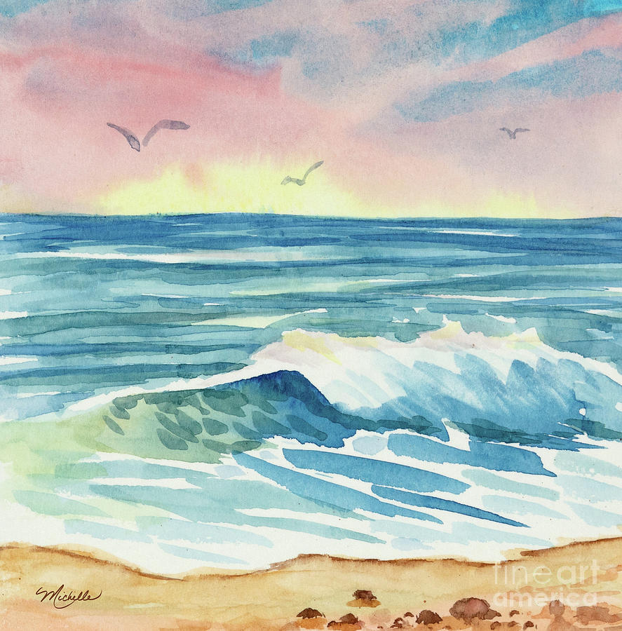 Shore Break Painting by Michelle Constantine