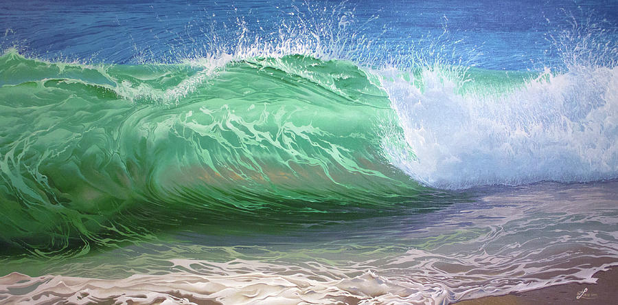 Shore Break Painting by William Love
