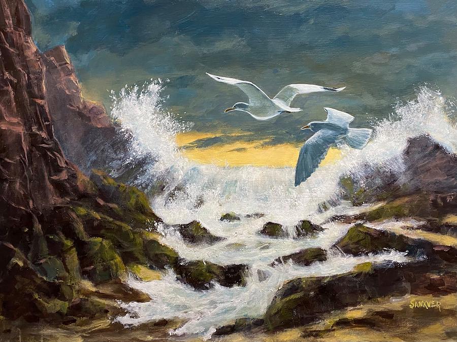 Shore Flight Painting by Robert Sankner