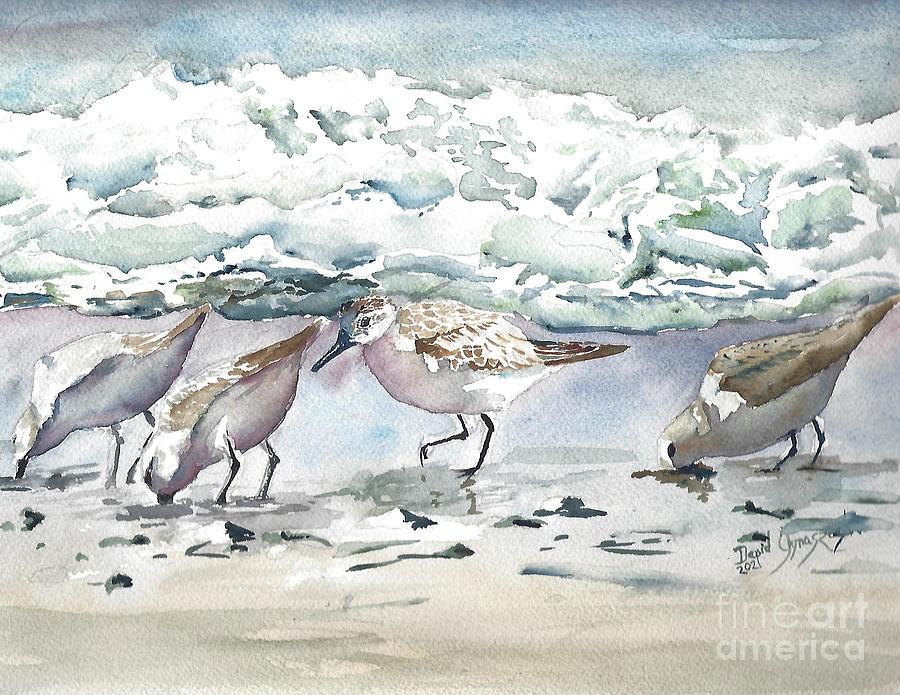 Shorebirds Painting by David Ignaszewski