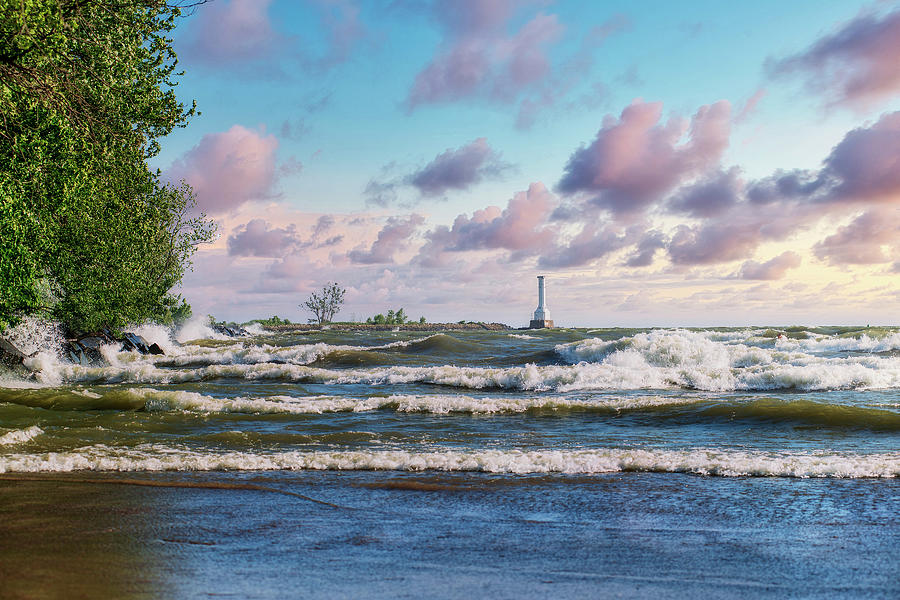 Lighthouse Photograph - Shoreside Serenity by Lisa Lambert-Shank