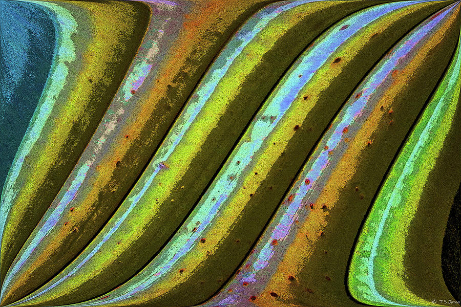 Short Sticks Yellow-Green Abstract #3 Digital Art by Tom Janca