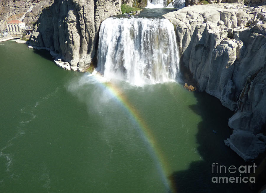 Shoshone Falls Rainbow Photograph by Charles Robinson
