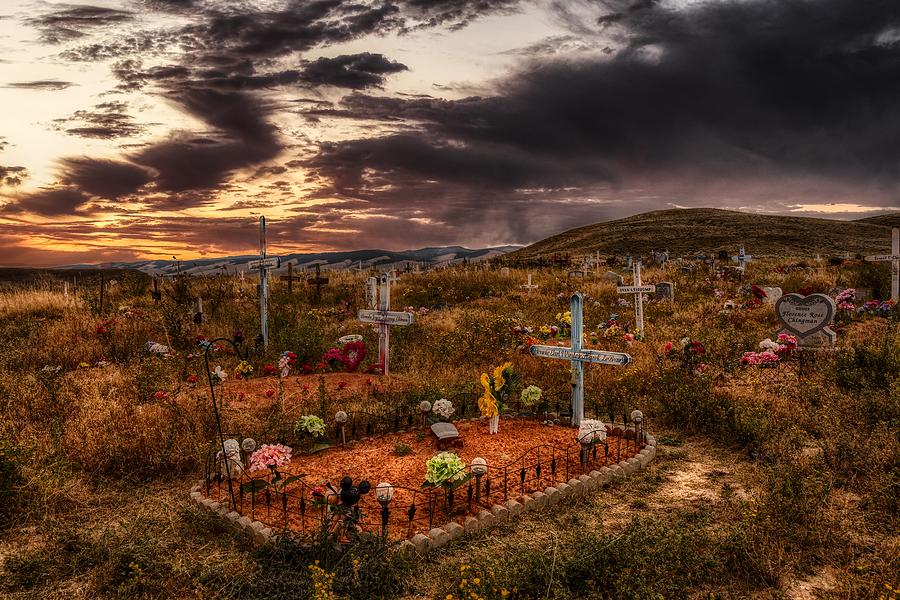 Shoshone Tribal Cemetery - Fort Washakie, Wyoming Photograph By ...