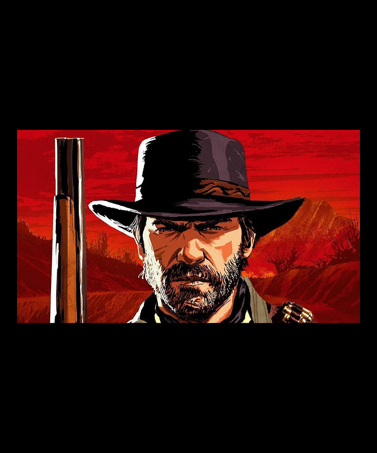 Shotgun Cowboy Arthur Morgan Gaming Digital Art by The Pristine Artist
