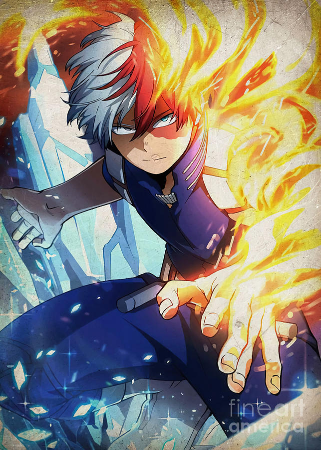 Shoto My Hero Academia Poster Demon Slayer No Tapestry - Textile by ...