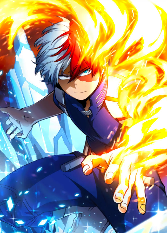 Shoto Todoroki Artwork Boku no Hero My Hero Painting by Shaw Phillips ...