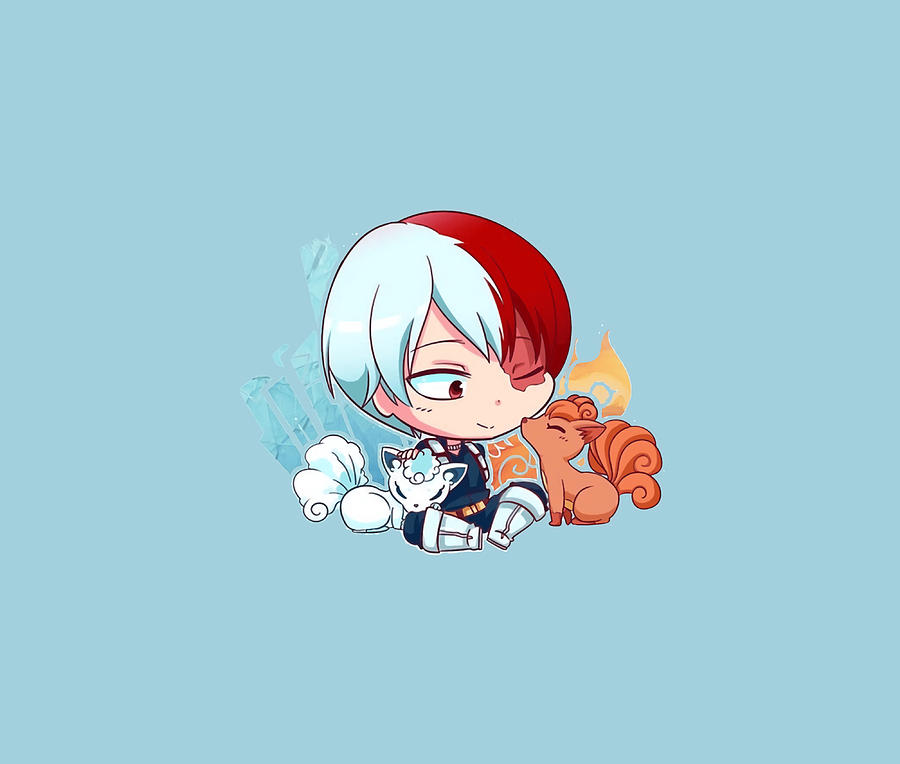 Shoto Todoroki Chibi MHA Comforter Painting by Johnson Patricia | Pixels