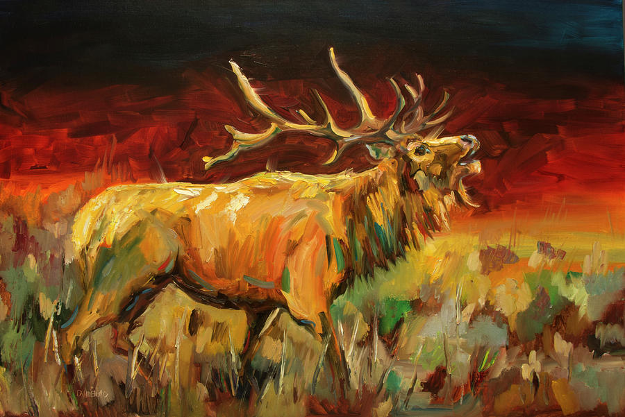 Wildlife Painting - Shout Out  by Diane Whitehead