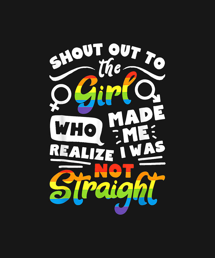 Shout Out To The Girl Lesbian Pride Lgbt Gay Flag Drawing By Dhbubble