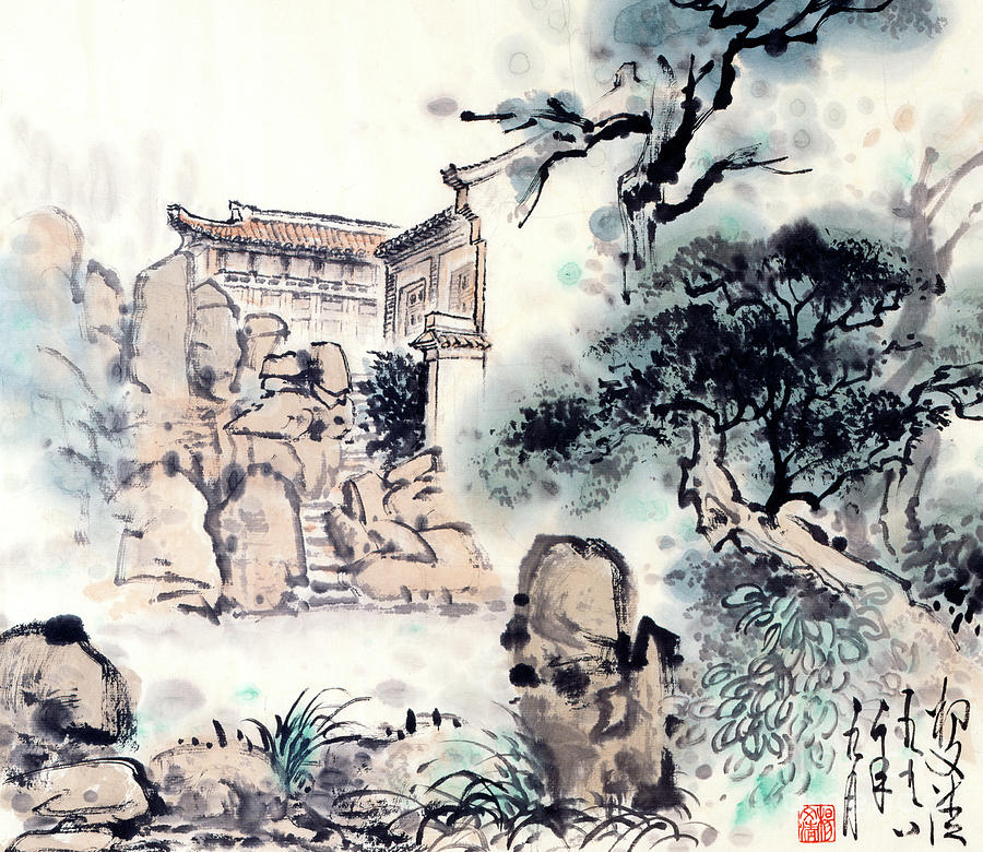 Shouxi Lake II Painting by Yang Wenqing