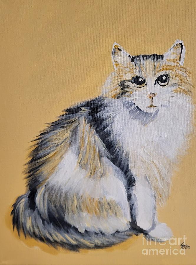 Show Cat Painting by Stacy C Bottoms