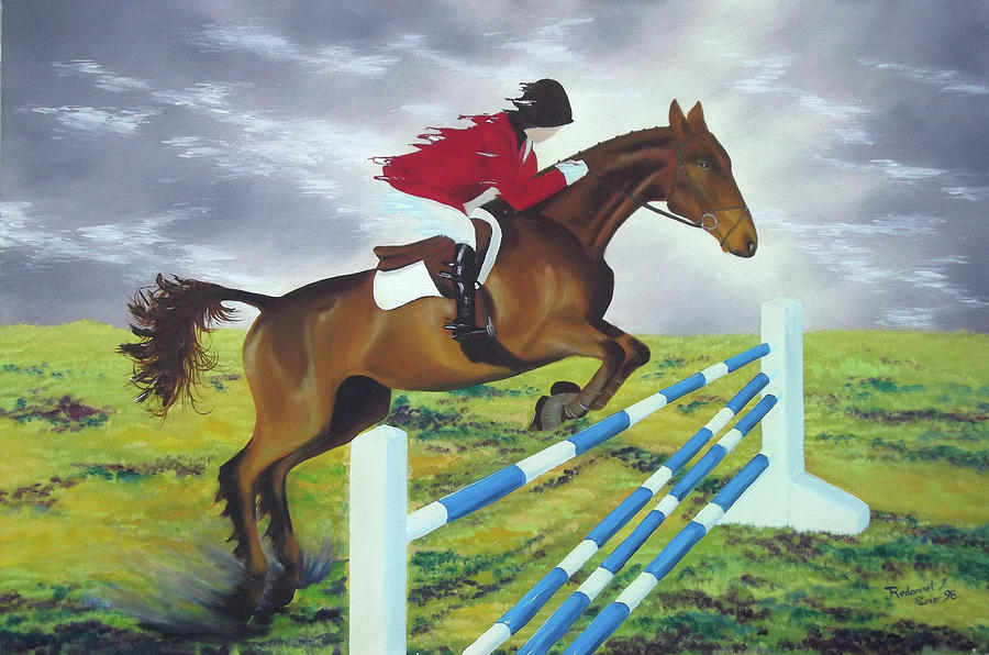 Show jumping Painting by Isabelle Berthe Redonnet