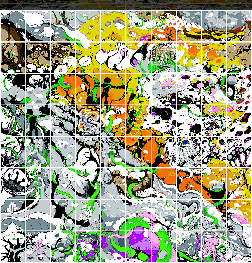 Shower Curtain Chapter Two Grid Digital Art by Craig Tilley