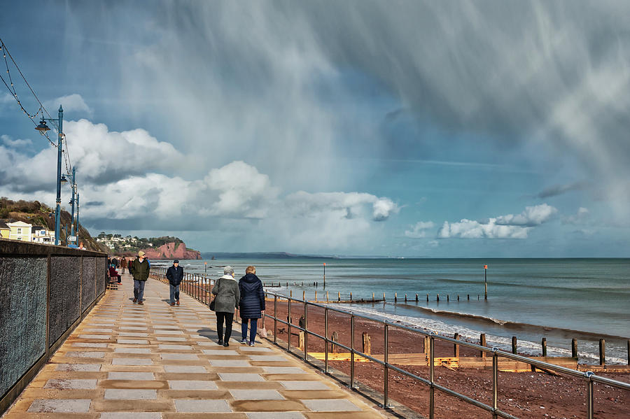 Teignmouth Photograph - Showers Teignmouth Promenade by A J Paul Teignmouth Photograph - Showers Teignmouth Promenade by A J Paul