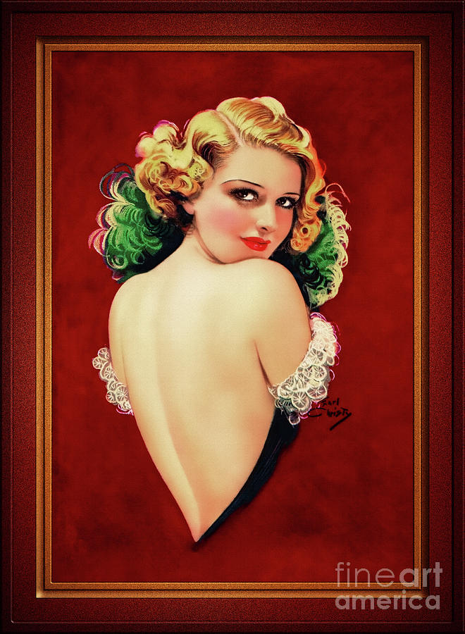 Showgirl Modern Romaces Magazine by Earl Christy Remastered Retro Art Xzendor7 Reproductions Painting by Xzendor7