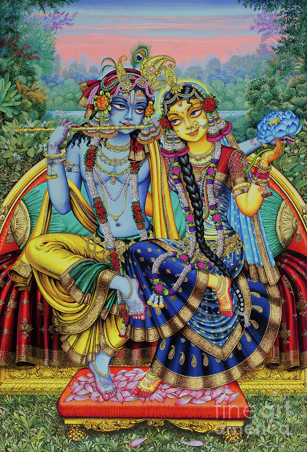 Shree Radha Krishna Painting by Vrindavan Das