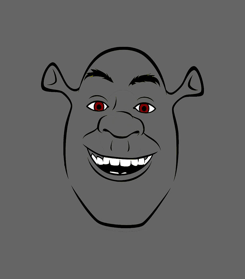 Shrek Big Face Outline Digital Art by Fadil Kaiya - Fine Art America