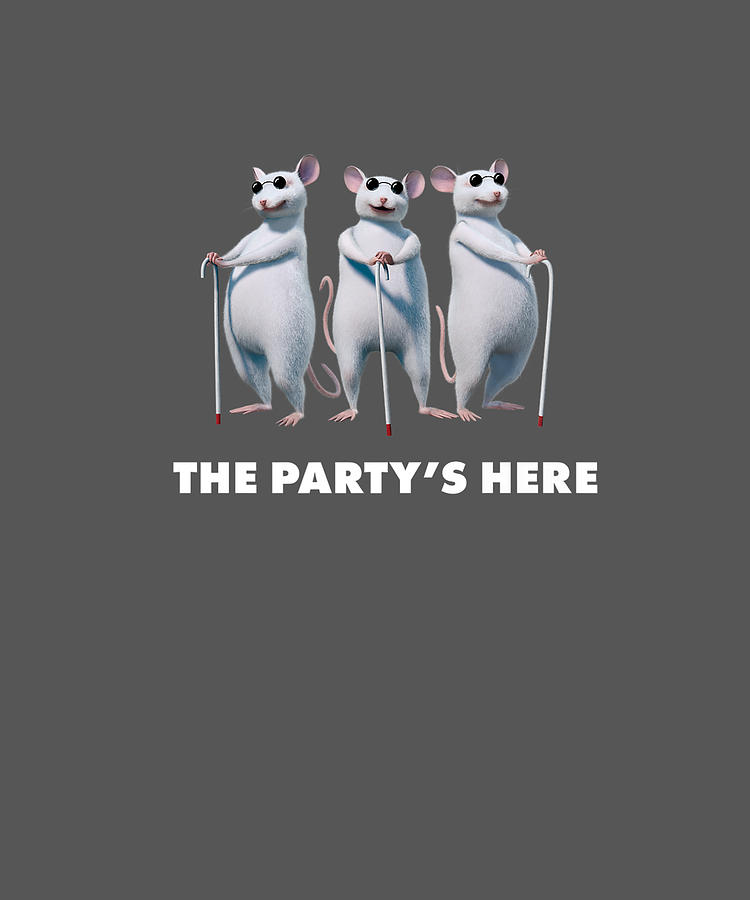 Shrek Blind Mice The Party's Here Text Poster Premium Drawing by Alicia ...