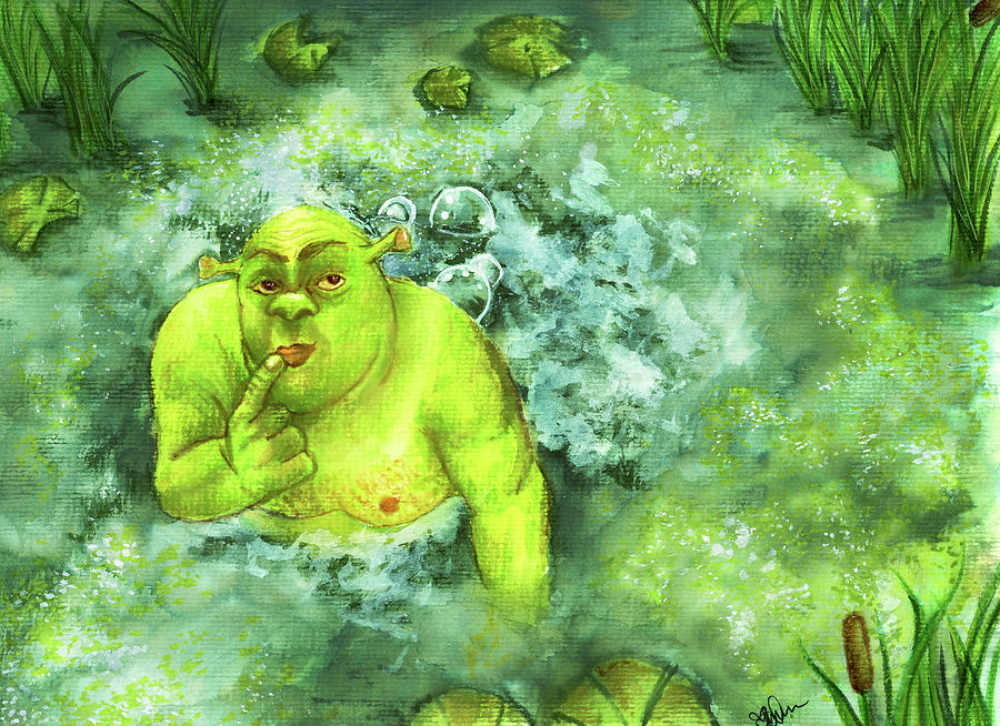 Shrek's Swamp Painting by Amanda Bower - Pixels