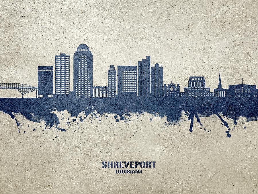 Shreveport Louisiana Skyline #23 Digital Art by Michael Tompsett