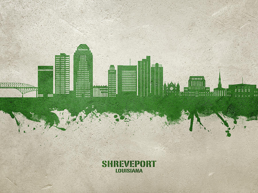 Shreveport Louisiana Skyline #24 Digital Art by Michael Tompsett