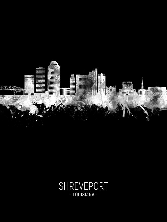 Shreveport Louisiana Skyline #39 Digital Art by Michael Tompsett