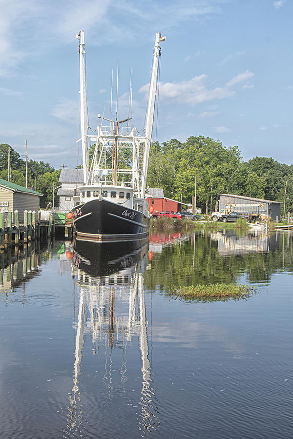 Shrimp Boat at Dock at Bayboro North Carolina Photograph by Bob Decker