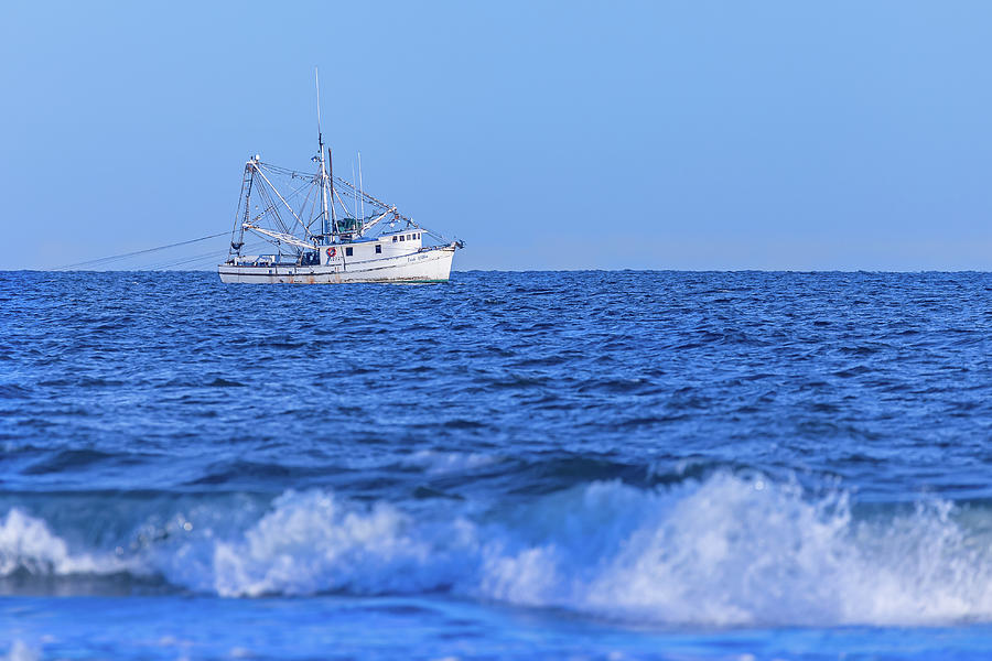 Shrimp Boat at Folly Beach Photograph by Charles Hite