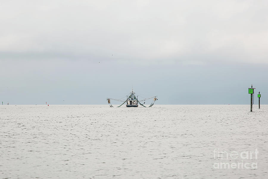 Shrimp Boat in the Pass Photograph by Scott Pellegrin