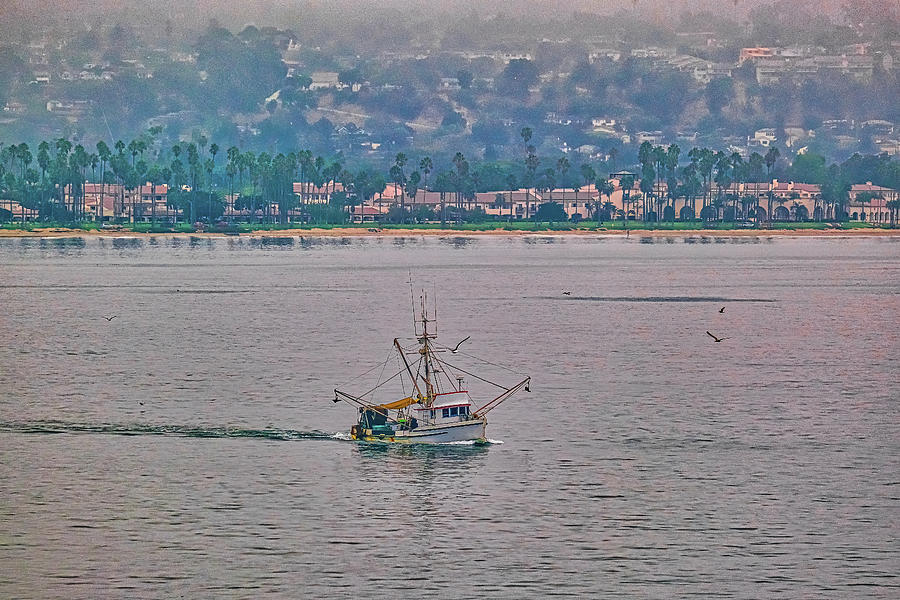 Shrimp Boat off California Coast Photograph by Darryl Brooks