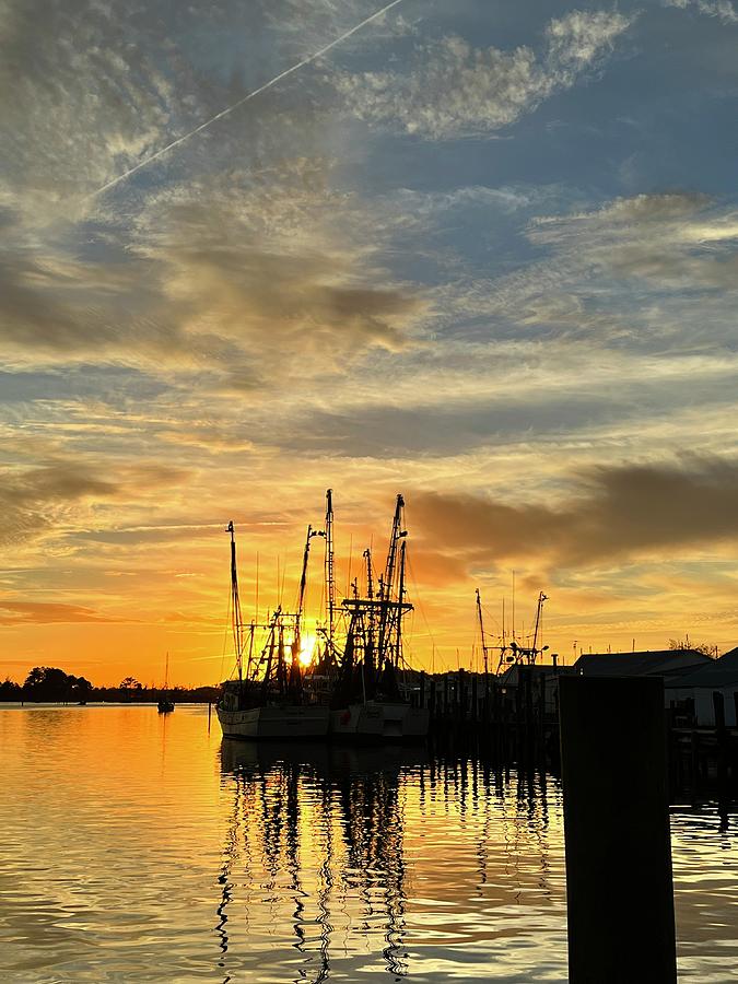 Shrimp Boat Silhouette Photograph by Kelly Smith