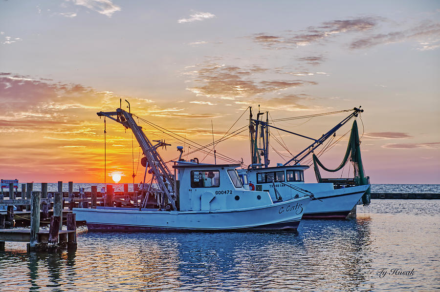 Shrimp Boat Sunrise Photograph by Ty Husak