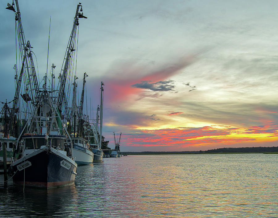 Shrimp Boat Sunset 29 Photograph by Kenny Nobles