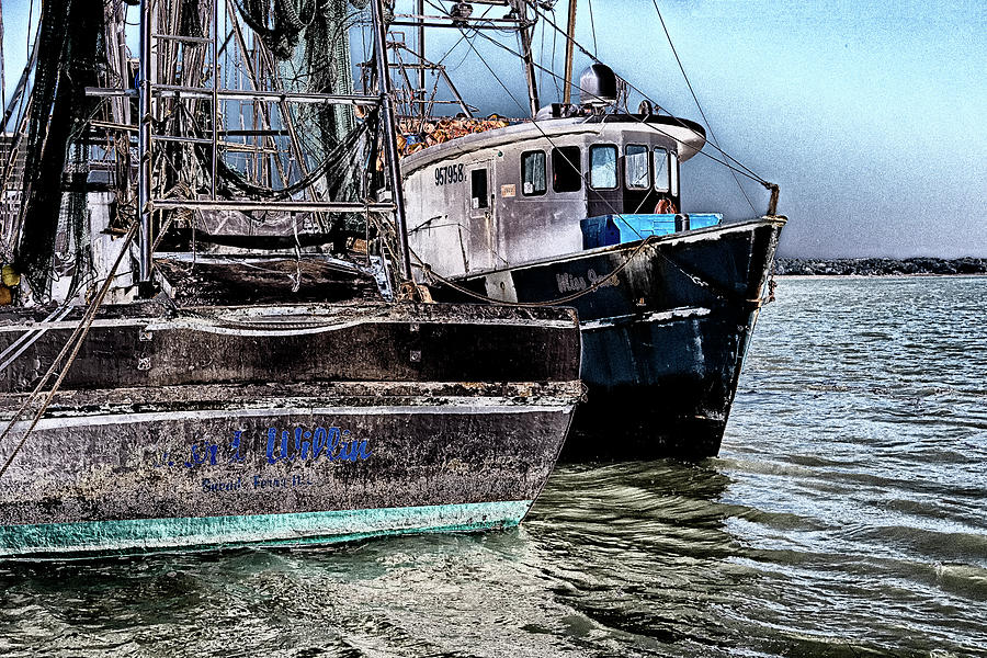 Shrimp Boats Photograph by Tom Singleton