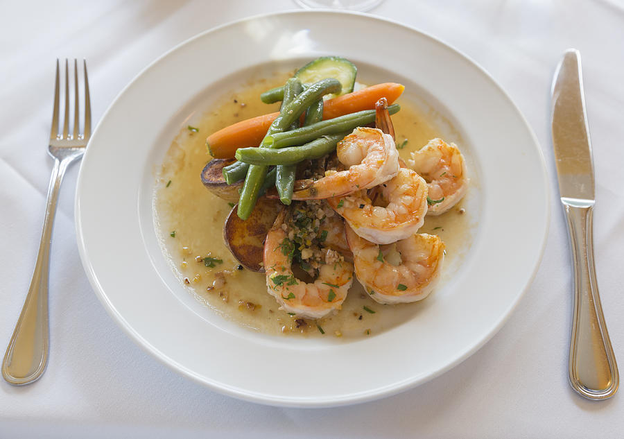 Shrimp in Garlic Butter Sauce Photograph by Louise Heusinkveld