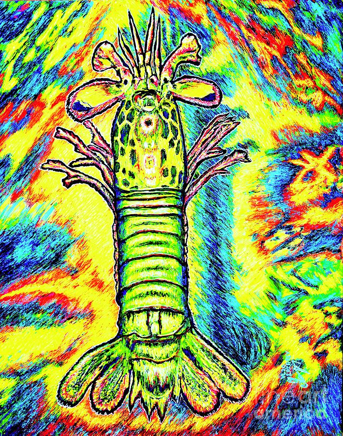 Shrimp Painting by Viktor Lazarev Shrimp Painting by Viktor Lazarev