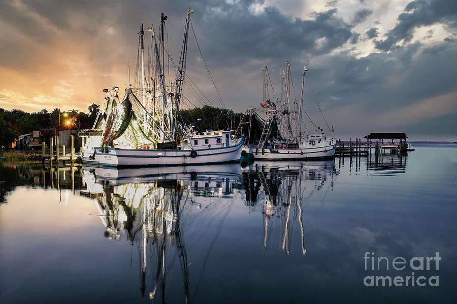 Shrimpboats at Shem Creek Photograph by Shelia Hunt