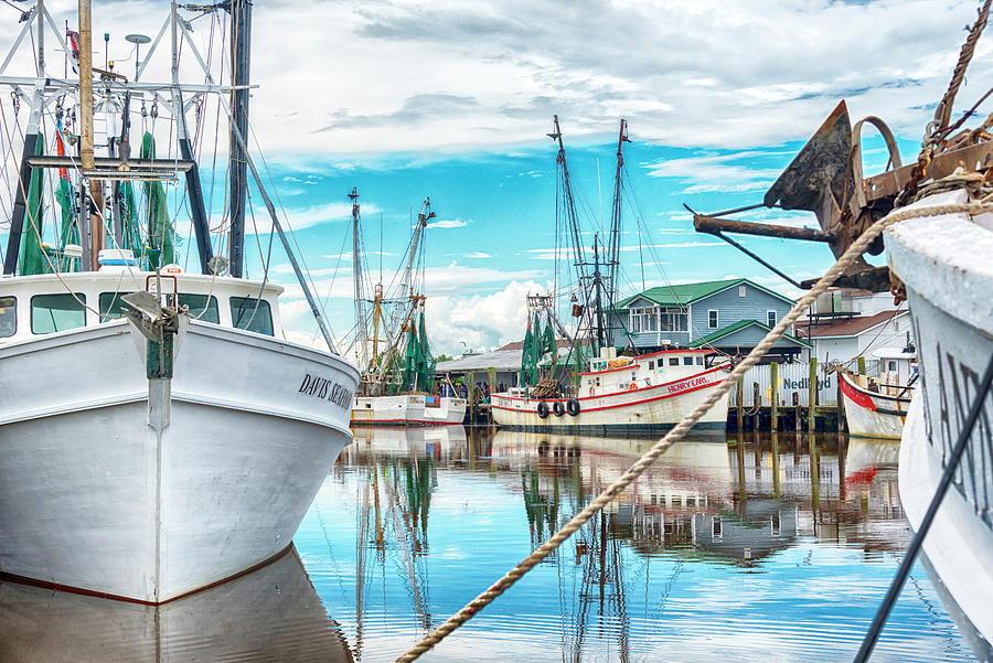 Shrimpers in Engelhard North Carolina #8710 Photograph by Susan Yerry