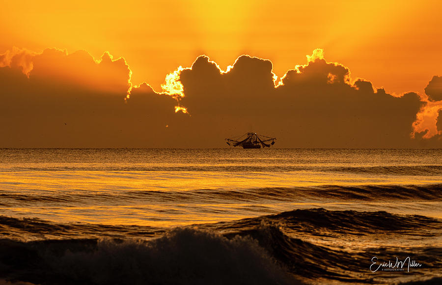 Shrimpin Sunrise Photograph by Eric Miller