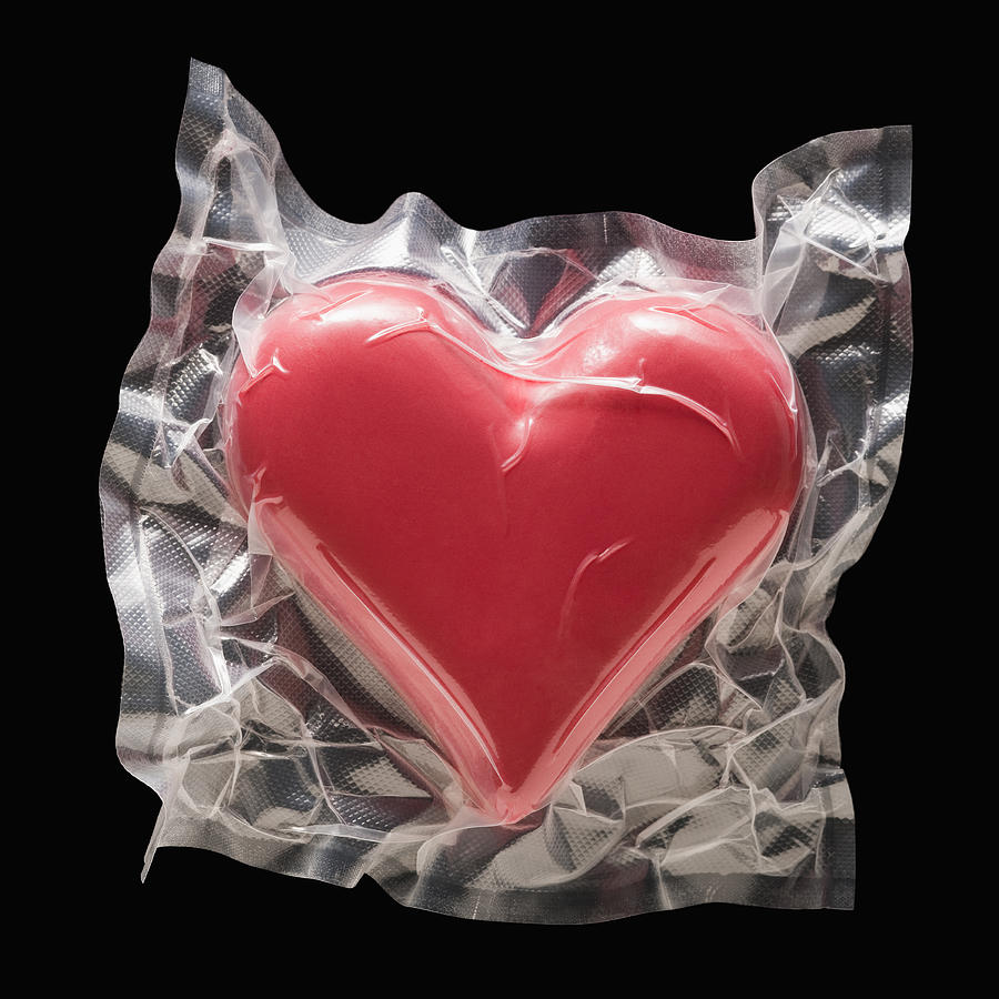 Shrink wrapped heart Photograph by Mike Kemp