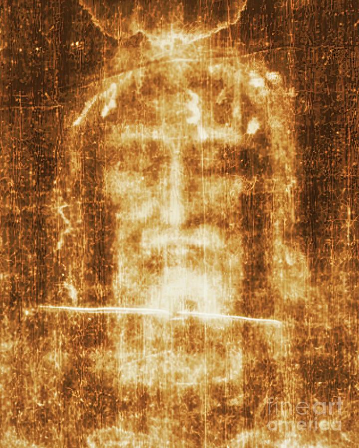 Easter Mixed Media - Shroud of Turin Holy Face of Jesus by Secondo Pia