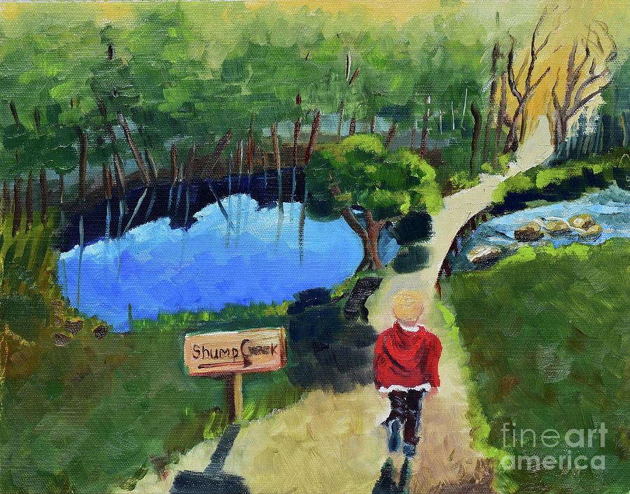 Shump Creek Painting by Jan Dappen