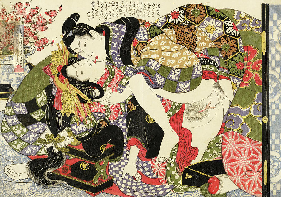 Nude Painting - Shunga, The Yoshiwara Prostitute  by Kikugawa Eizan