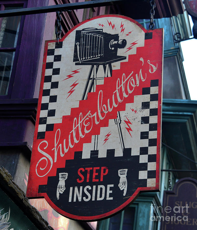 Shutterbuttons photography sign Photograph by David Lee Thompson