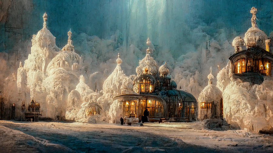 Siberian Ice Palace Digital Art by Wes and Dotty Weber